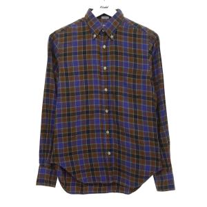INDIVIDUALIZED SHIRTS コットンチェックシャツ ブラウン サイズ：14 1／2 (京都店) 200826｜kindal