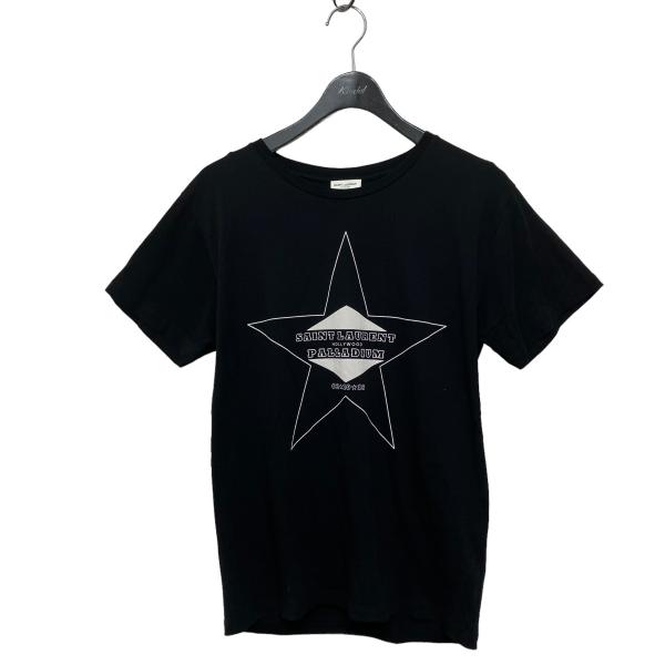 サンローランパリ パラディウムスタープリントTシャツ Tシャツ 443420 ブラック サイズ：XS...