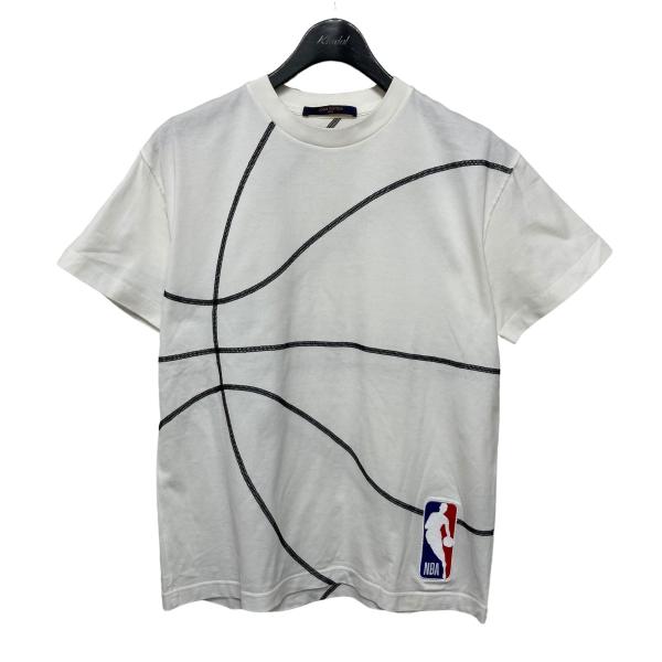 ルイ・ヴィトン×エヌビーエー LOUIS VUITTON×NBA コットン半袖Tシャツ ホワイト サ...