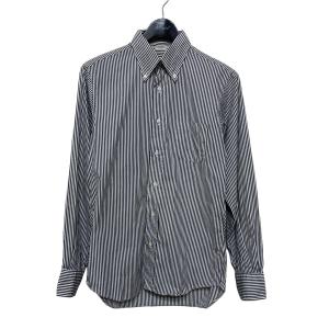 インディビジュアライズドシャツ INDIVIDUALIZED SHIRTS ストライプシャツ ブラック×ホワイト サイズ：14 1／2｜kindal