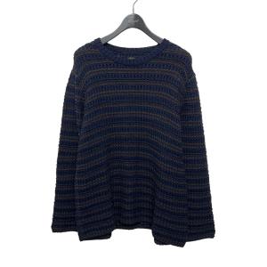 バトナー BATONER LOW GAUGE MIX YARN CREW NECK ニット BN-22SM-024 ネイビー サイズ：2｜kindal