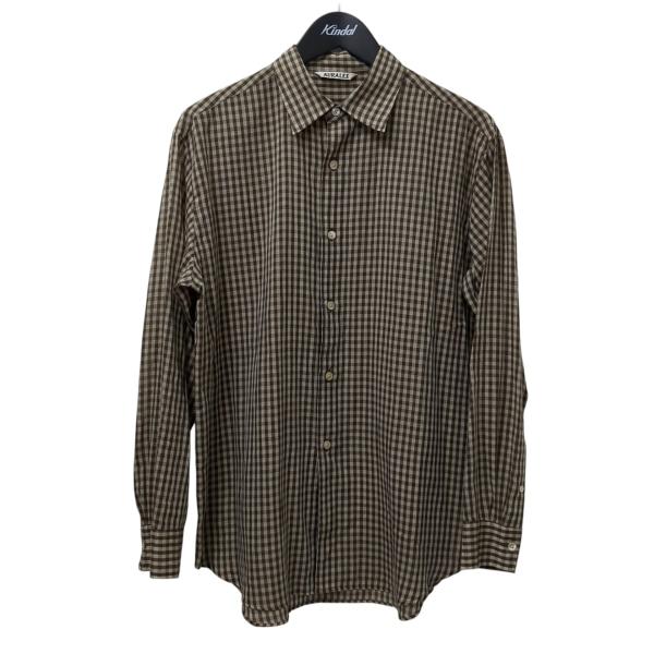 オーラリー AURALEE 25SS AIRY LIGHT COTTON CHECK BIG SHI...