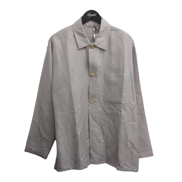 オーラリー AURALEE 21SS シャツ A21SS01SD パープル サイズ：3