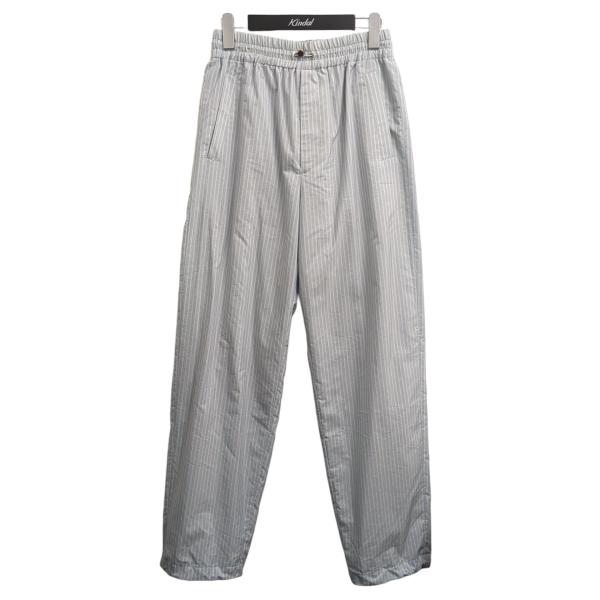 オーラリー AURALEE Finx Polyester Stripe Pants イージーパンツ ...