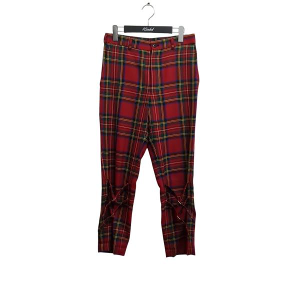 ブラックコムデギャルソン BLACK COMME des GARCONS ボンテージ チェックパンツ...