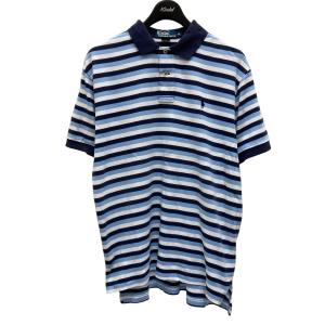 ポロラルフローレン POLO RALPH LAUREN ボーダー ポロシャツ ネイビー サイズ：M｜kindal