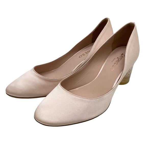 レペット repetto シルククリアヒールパンプス 51192-1-40354 ピンク サイズ：3...