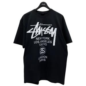 ステューシー stussy ワールドツアーTシャツ ブラック サイズ：L｜kindal