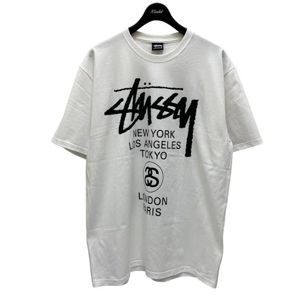 ステューシー stussy ワールドツアーTシャツ ホワイト サイズ：L