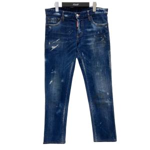 ディースクエアード DSQUARED2 SLIM JEAN ストレッチスキニーデニムパンツ S74LB0258 インディゴ サイズ：46｜kindal