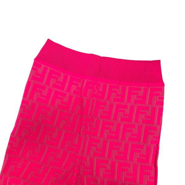 【値下げ】FENDI×NICKI MINAJ ロゴ総柄 ニットパンツ FZR706 AAEL ショッ...