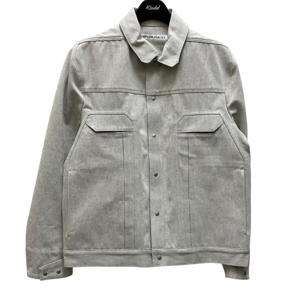 【値下げ】OPPOSE DUALITY トラッカージャケット ホワイト サイズ：44 (EC)