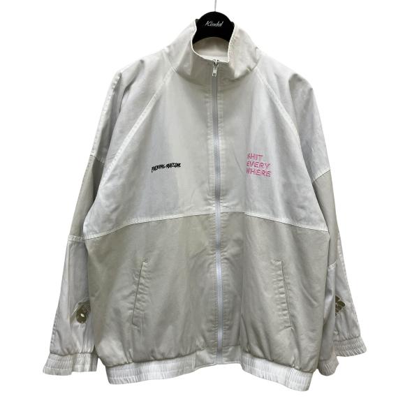 【値下げ】Fucking Awesome ジップジャケット ホワイト×ベージュ サイズ：XL (堅田...