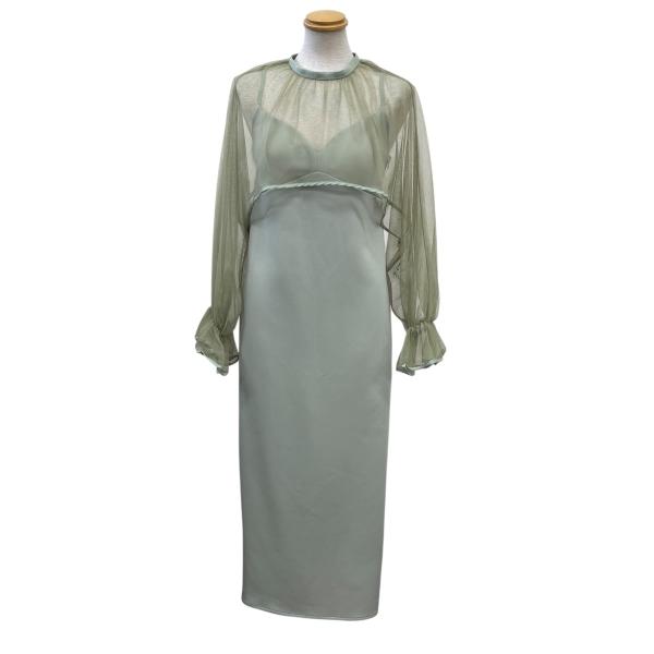 アメリ AMERI チュールトップスツキキャミワンピース 02210530881 グリーン サイズ：...