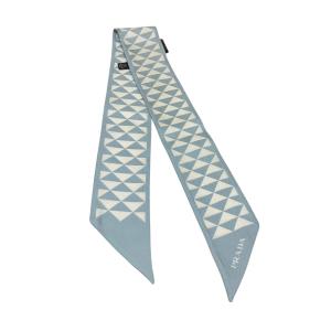 極美品 プラダ 1FF008 プリントシルクツイル スカーフ 水色 レディース PRADA（プラダ） スカーフ 1FF008 2DTP レディース プリントツイル