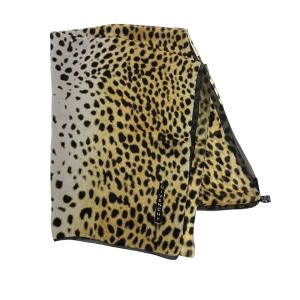 ジバンシィ GIVENCHY レオパード シルクストール ブラック×ブラウン
