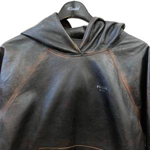 プラダ PRADA ナッパレザー フーディー ...の詳細画像2