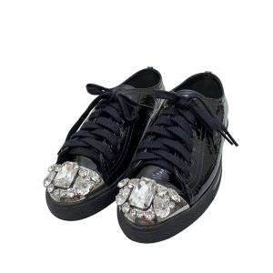 ミュウミュウ MIU MIU ビジュースニーカー 5E8557 ブラック サイズ：34 1/2