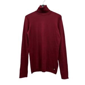 エルメス HERMES カシミヤシルクタートルネックニット レッド サイズ：34