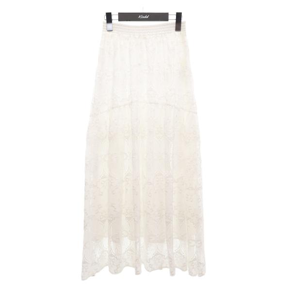 【値下げ】Diagram 刺繍レーススカート　0320121161 ホワイト サイズ：36 (明石店...
