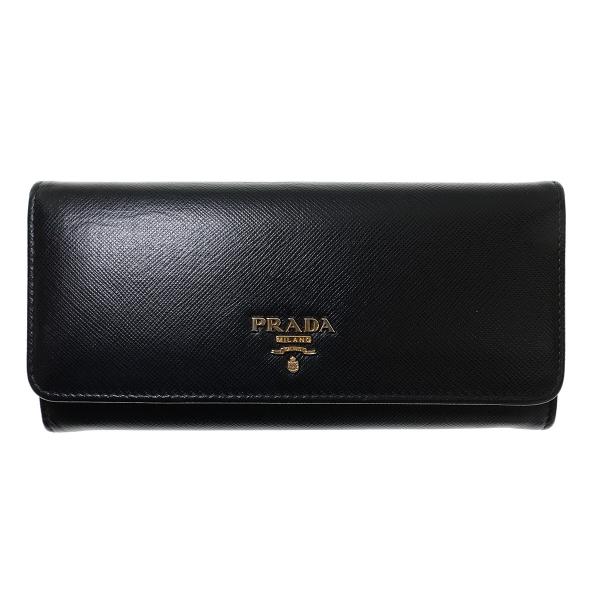 プラダ PRADA カードケース付き　サフィアーノレザー長財布 1MH132 ブラック