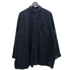 【値下げ】VU basic shirt　シルク混比翼シャツ　vu-s22-s01 ネイビー サイズ：2 (明石店)