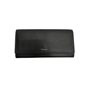 パロマピカソ 二つ折り財布 ロゴ ダブルホック レザー 中古