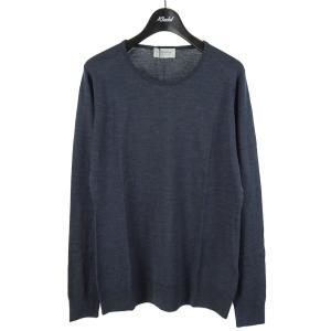 ジョンスメドレー JOHN SMEDLEY GERANIUM SWEATER RN LS 21AW CA45550 ネイビー サイズ：L｜kindal