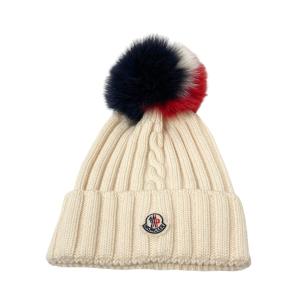 【値下げ】MONCLER BERRETTO TRICOT ニットキャップ D20939960410 アイボリー サイズ：- (和歌山店)｜kindal