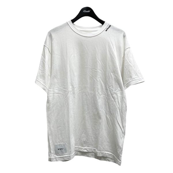 ダブルタップス WTAPS WTVUA ロゴ刺繍Tシャツ 231ATDT CSM33 ホワイト サイ...