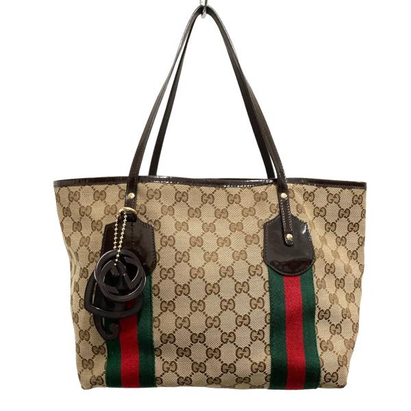 グッチ GUCCI GGキャンバス トートバッグ 211971・002122 ブラウン サイズ：-