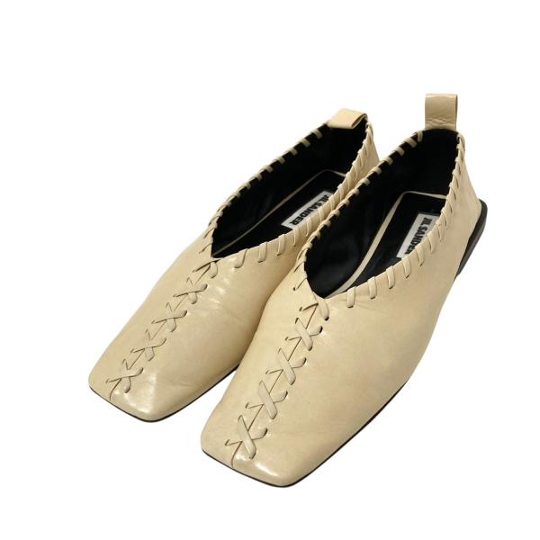 【値下げ】JIL SANDER フラットシューズ JS30217A イエロー サイズ：37 1/2 ...