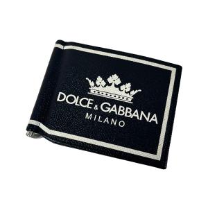 【値下げ】DOLCE ＆ GABBANA ロゴプリント 二つ折りマネークリップ ブラック サイズ：- (原宿店)｜kindal