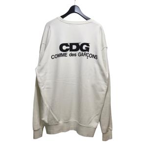 シーディージーコムデギャルソン CDG バックロゴクルーネックスウェット SZ-T002 ホワイト サイズ：XXL｜kindal