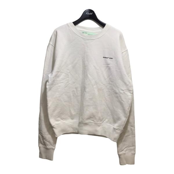 オフホワイト OFFWHITE 「Logo Slim Crew」クルーネックロゴスウェット OMBA...