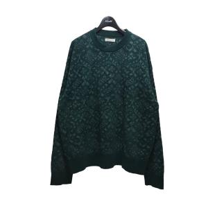 マツフジ MATSUFUJI 「Jacquard Crewneck Knit 」12Gジャガードニット M221-0502 グリーン サイズ：2｜kindal