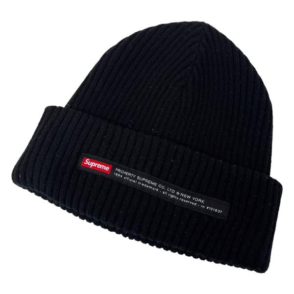 シュプリーム Supreme Property Label Beanie ニット帽 ブラック