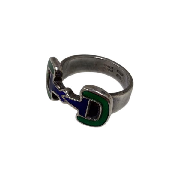 グッチ GUCCI 80sホースビットリング グリーン×ブルー サイズ：9号