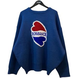 シャッター トーキョー×タッペイ Shutter tokyo×TAPPEI 「ROMANCE」 クルーネックセーター 123134 ブルー サイズ：L