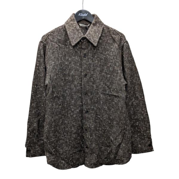 【値下げ】AURALEE 24AW HOMESPUN tweed zip blouson ツイード長...