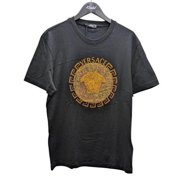 ヴェルサーチ VERSACE ビジューメデユーサTシャツ ブラック サイズ：L