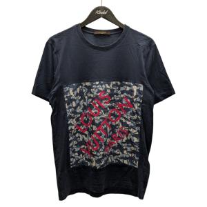 LOUIS VUITTON 迷彩ロゴTシャツ rm141m h5jr07jez ネイビー サイズ：S (原宿店)