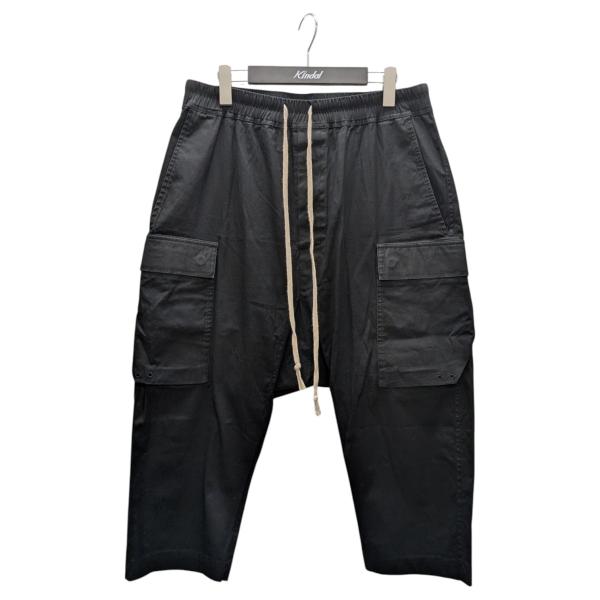 【値下げ】RICK OWENS クロップドサルエルカーゴパンツ ブラック サイズ：50 (原宿店)