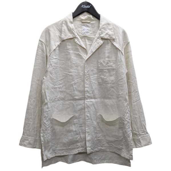 サブレーション SUBLATIONS 25SS シルクリネンパジャマシャツ アイボリー サイズ：1