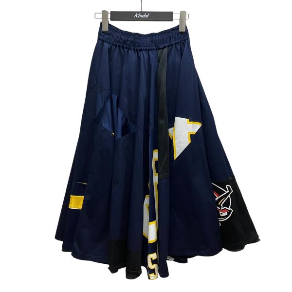 イェーライト YEAH RIGHT! デザインスカート ネイビー サイズ：01