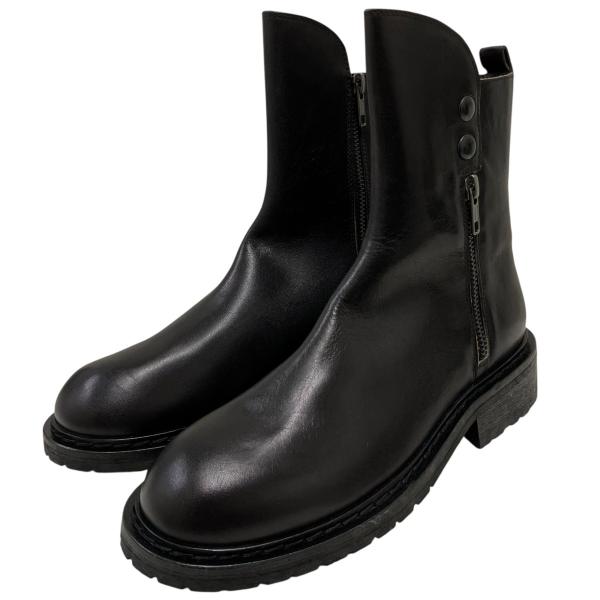 アンドゥムルメステール ANN DEMEULEMEESTER サイドジップブーツ ブラウン サイズ：...