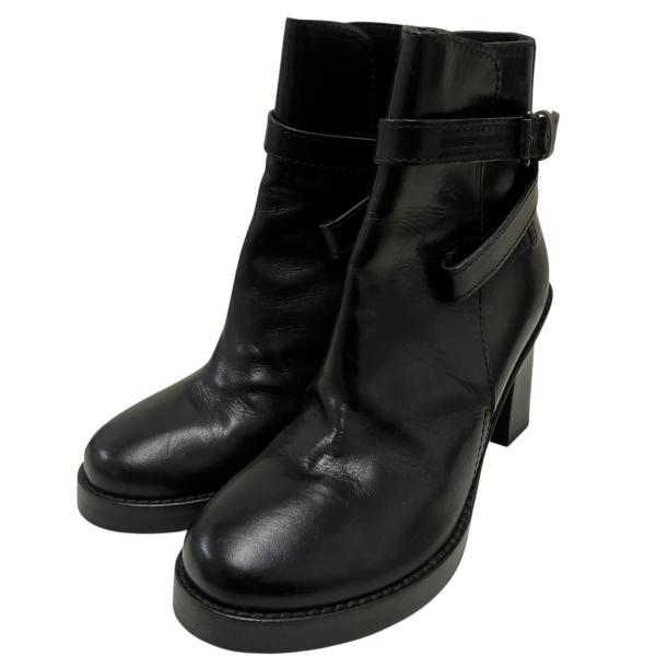 アンドゥムルメステール ANN DEMEULEMEESTER ベルトヒールブーツ ブラック サイズ：...