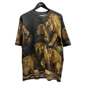 【値下げ】Supreme Lions’ Den S S Top Multi 半袖Tシャツ ベージュ×グレー サイズ：S (原宿店)