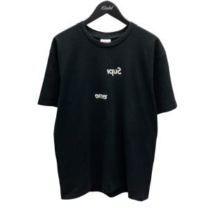 シュプリーム×コムデギャルソンシャツ Supreme×COMME des GARCONS SHIRT 再構築プリントTシャツ ブラック サイズ：L
