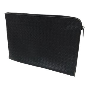 BOTTEGA VENETA Intrecciato イントレチャートクラッチバッグ ダークグレー (EC)
